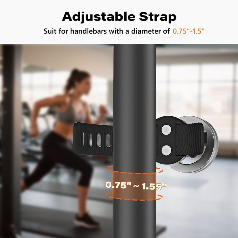 A2C Phone Holder for Peloton Bike, Stroller Phone Holder with Strong Magnets, Adjustable Strap Phone Mount for Shopping Cart, Treadmill, Golf Push Cart, Exercise Bike, Compatible with iPhone & Android - Image 4